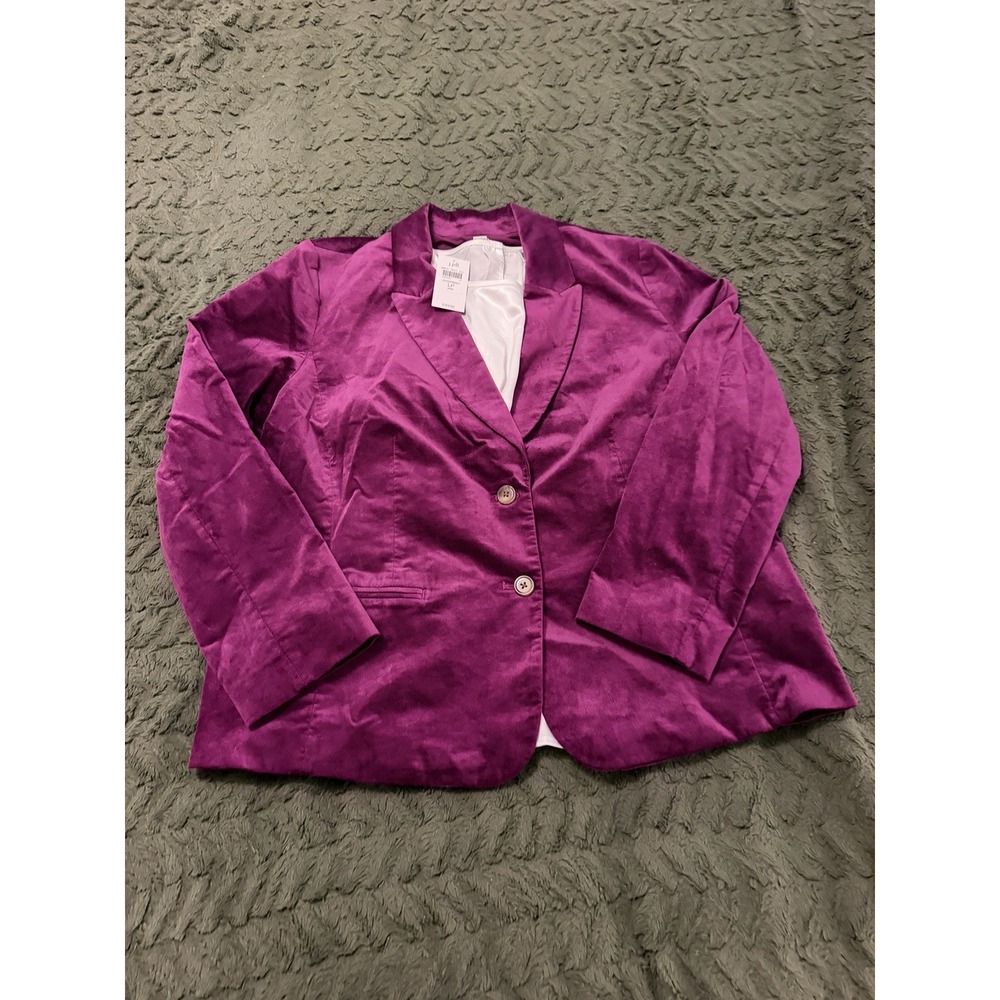 NWT J. Jill Blazer  Sugar beet  Size LP W/ Kasper  Blouse Size L 2 Piece Set